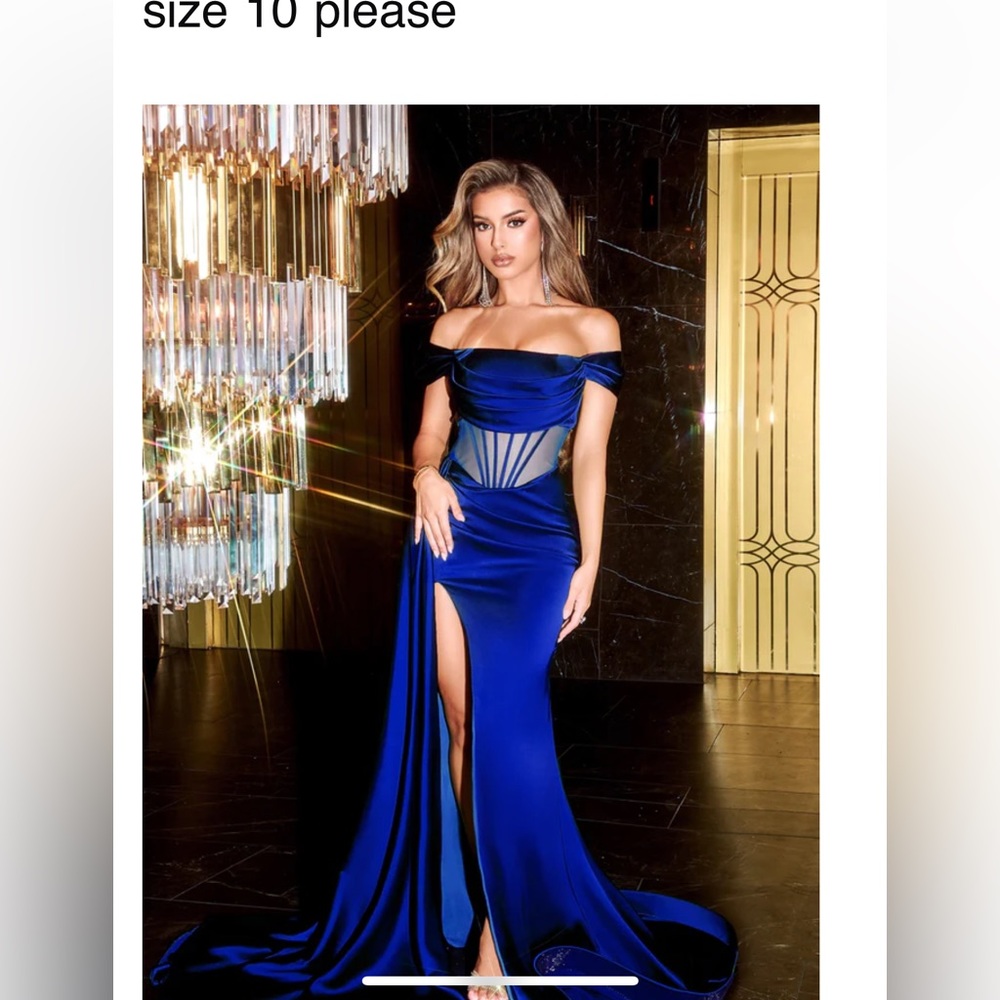 Portia and Scarlett evening gown in cobalt size 10